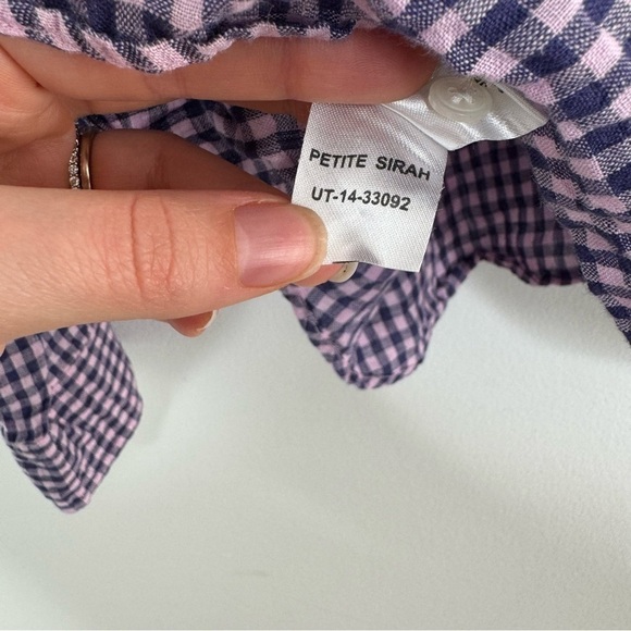 Untuckit pink blue plaid Sirah linen button down shirt 12 - Picture 8 of 8
